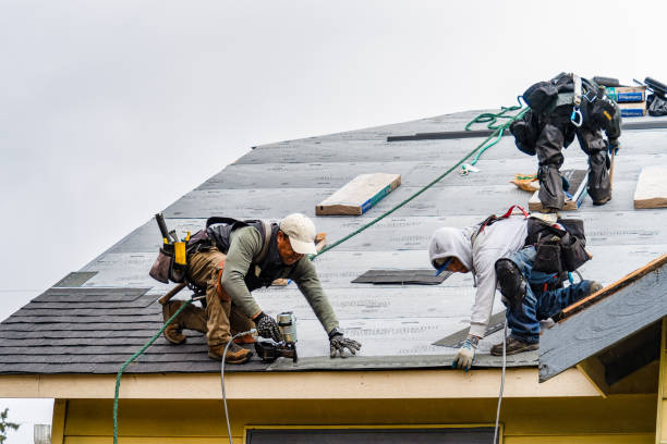 Professional Emergency Roof Repair technician working in Rush, NY